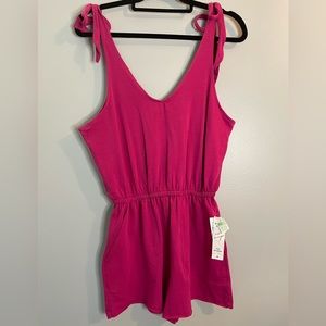 VANILLA STAR JR Terry Toe Romper With Elastic Waist And Pockets SZ/Med